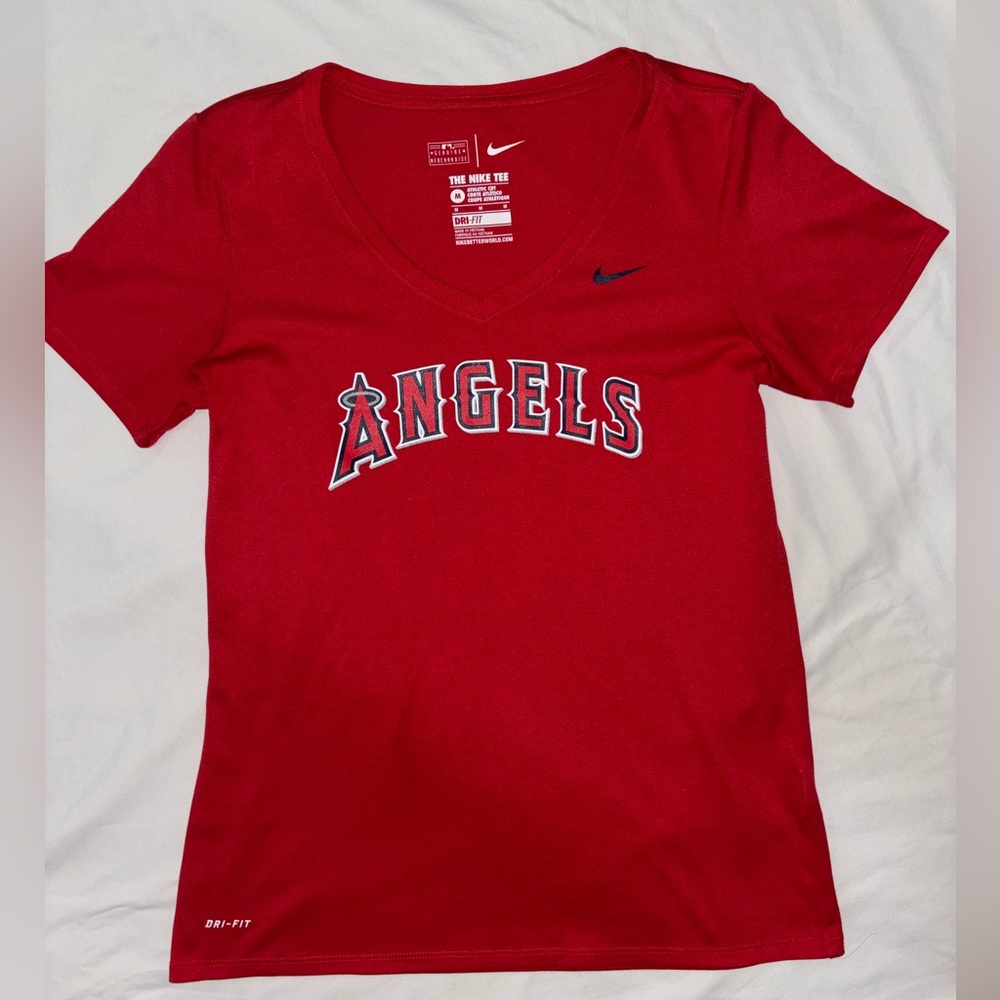 Nike Red Dri-FIT Tee with Logo